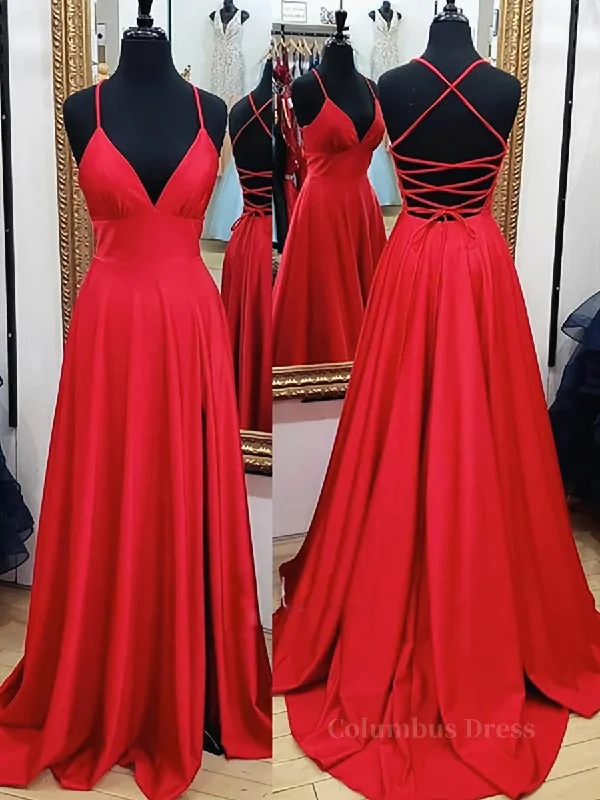 Deal Alert A Line V Neck Red Backless Long Corset Prom Dresses, Red A Line V Neck Open Back Corset Formal Evening Dresses outfit Deal Alert A Line V Neck Red Backless Long Corset Prom Dresses, Red A Line V Neck Open Back Corset Formal Evening Dresses outfit