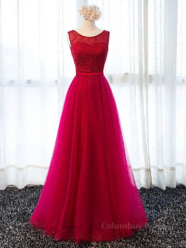 Savings Event Round Neck Burgundy Beaded Corset Prom Dresses, Wine Red Beaded Corset Formal Evening Corset Bridesmaid Dresses outfit Savings Event Round Neck Burgundy Beaded Corset Prom Dresses, Wine Red Beaded Corset Formal Evening Corset Bridesmaid Dresses outfit