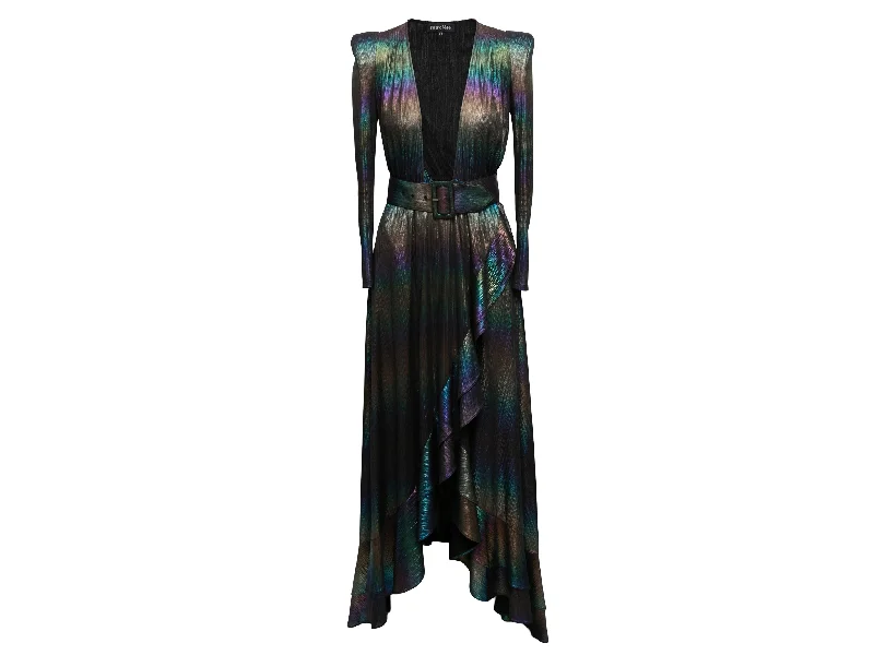 Buy More, Save More Black & Multicolor Retrofete Harmony Oil Slick Maxi Dress Size US XS Buy More, Save More Black & Multicolor Retrofete Harmony Oil Slick Maxi Dress Size US XS