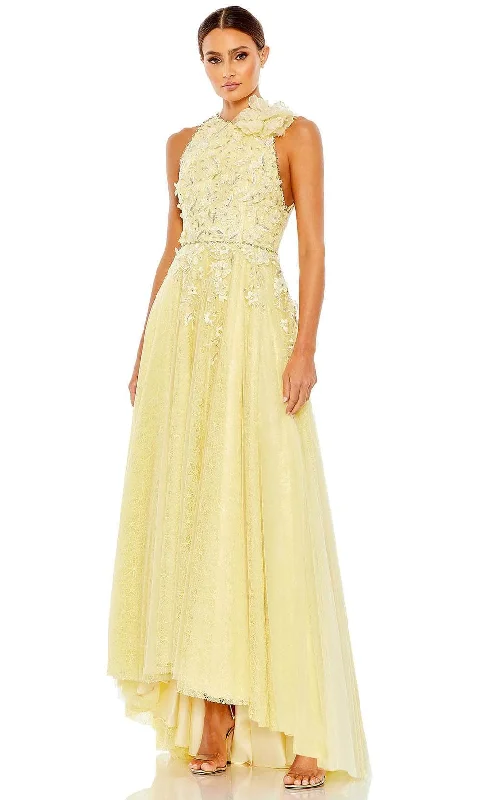 Season Finale Sale Mac Duggal 11310 - Flower Neck A-Line Dress