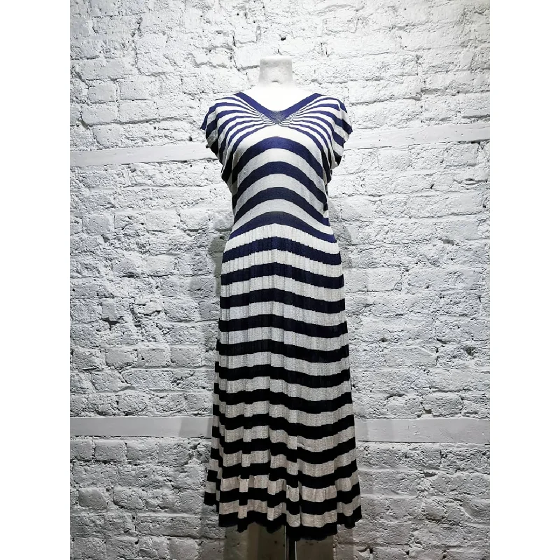 Savings Bonanza JUNYA WATANABE COMME DES GARCONS STRIPED KNITTED DRESS SIZE S