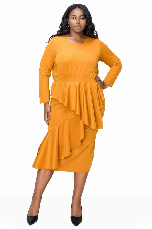 Epic Deals Alexandra Ruffled Bodycon Dress