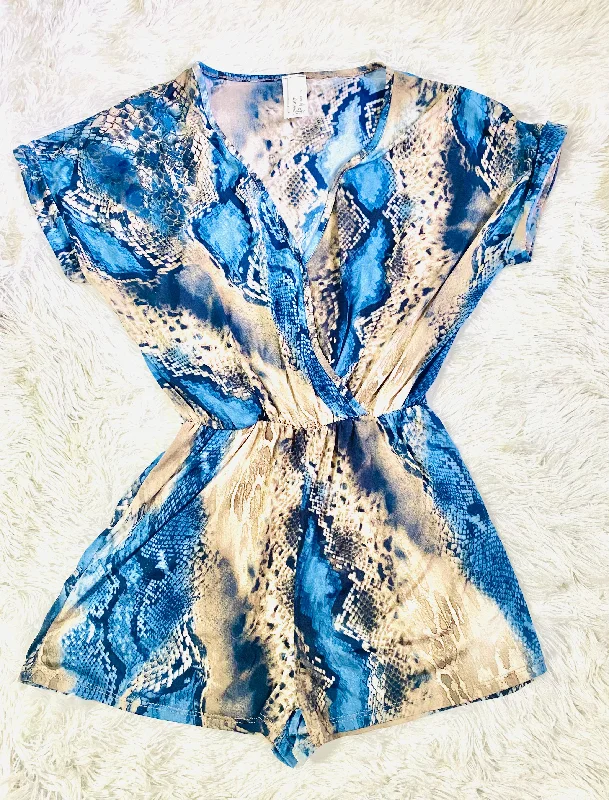 Act Fast Snake Print Romper