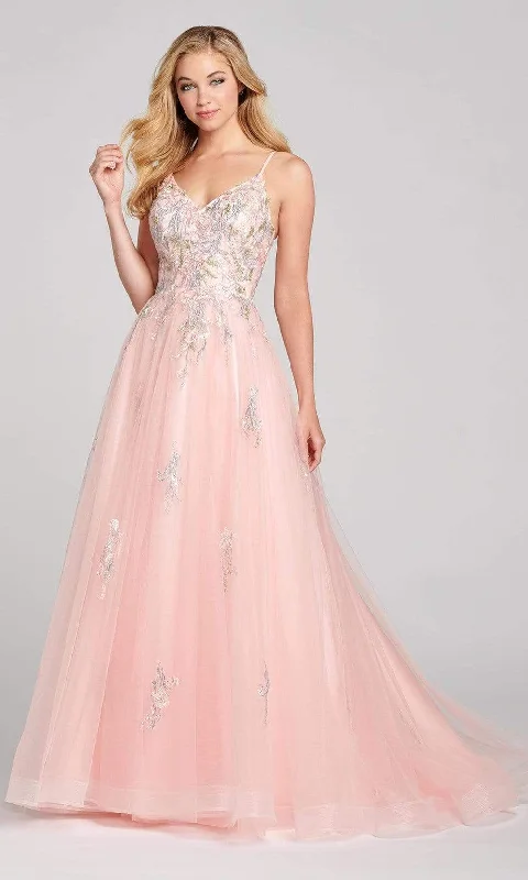 Fantastic Offers Colette for Mon Cheri - CL12138 Lace Applique Gossamer A-Line Gown