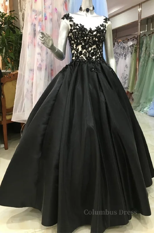 Big Savings Round Neck Black Lace Floral Long Corset Prom Dress, Black Lace Corset Formal Dress with Appliques, Black Evening Dress outfit Big Savings Round Neck Black Lace Floral Long Corset Prom Dress, Black Lace Corset Formal Dress with Appliques, Black Evening Dress outfit