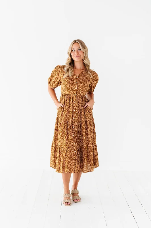 Deal Frenzy Fiona Floral Dress in Autumn Daisy