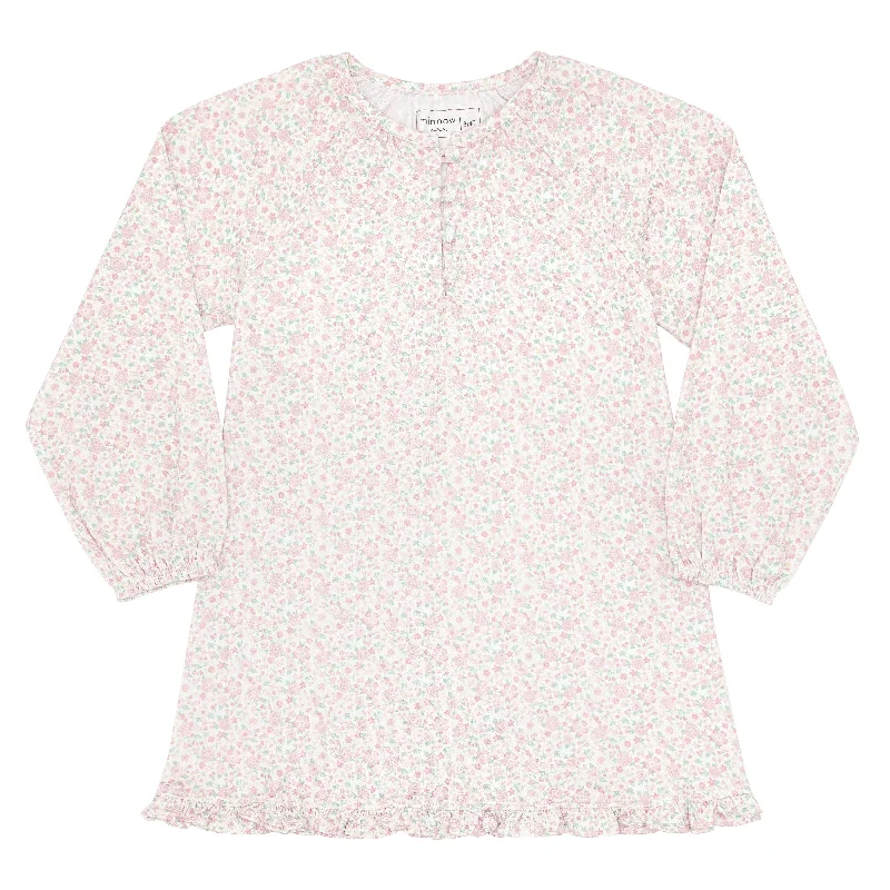 Weekend Deal girls antique floral pima dress