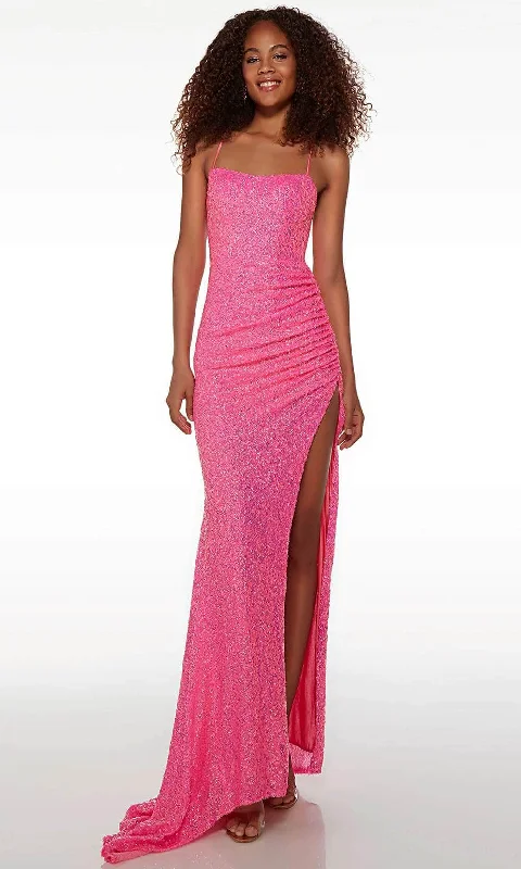 Exclusive Offers Alyce Paris 61519 - Sequined Lace-Up Back Prom Gown