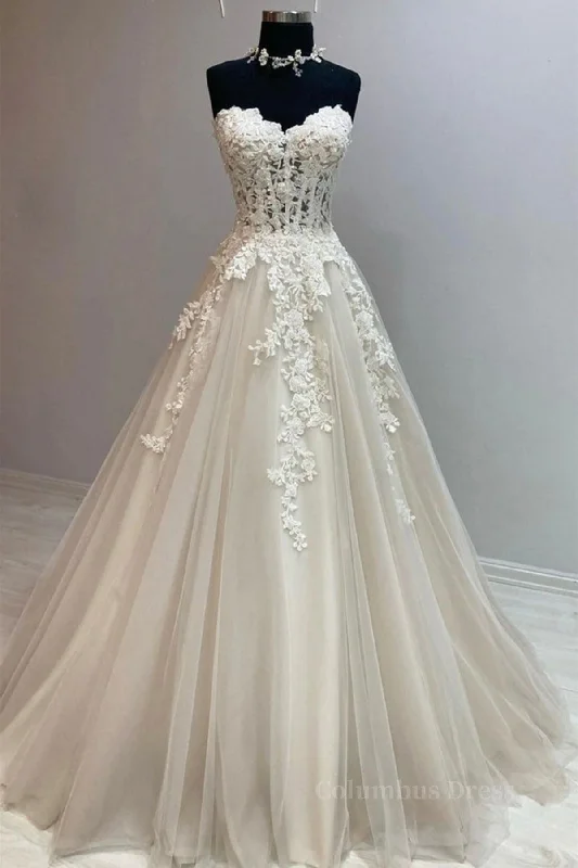 Act Fast Sweetheart Neck Champagne Tulle Lace Long Corset Prom Dresses, Strapless Champagne Corset Formal Dresses, Champagne Lace Evening Dresses outfit Act Fast Sweetheart Neck Champagne Tulle Lace Long Corset Prom Dresses, Strapless Champagne Corset Formal Dresses, Champagne Lace Evening Dresses outfit
