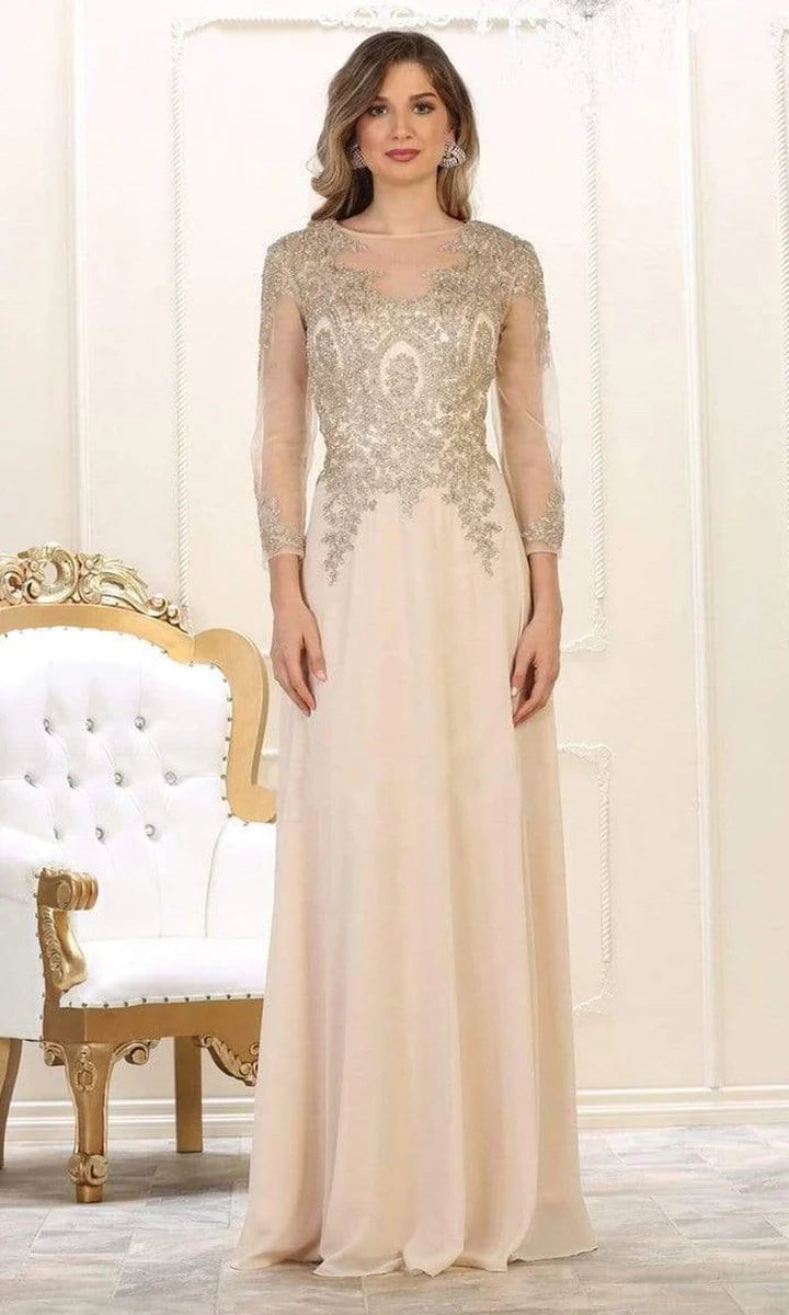 Daily Deals May Queen Lace Illusion Bateau Fitted Dress