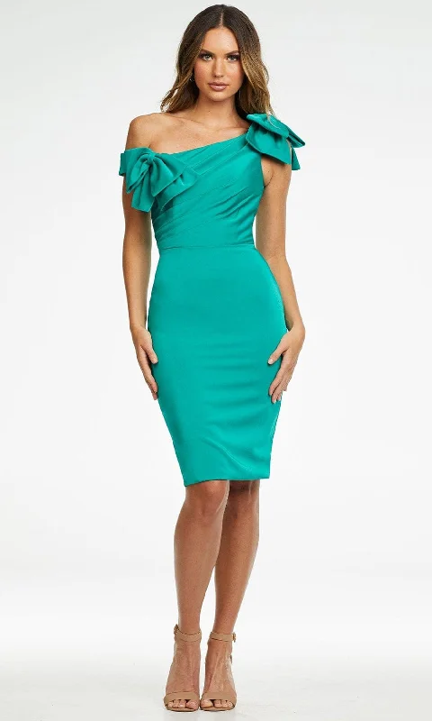 New Deals Ashley Lauren - 4494 Asymmetric Ruched Sheath Dress