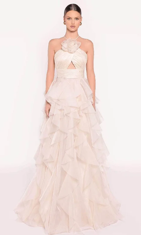 Overstock Sale Tarik Ediz 98818 - Halter Tiered Evening Gown