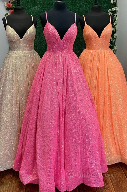 Deep Discounts Shiny Tulle V Neck Backless Hot Pink/Orange/Champagne Long Corset Prom Dresses, Backless Hot Pink/Orange/Champagne Corset Formal Graduation Evening Dresses outfit Deep Discounts Shiny Tulle V Neck Backless Hot Pink/Orange/Champagne Long Corset Prom Dresses, Backless Hot Pink/Orange/Champagne Corset Formal Graduation Evening Dresses outfit
