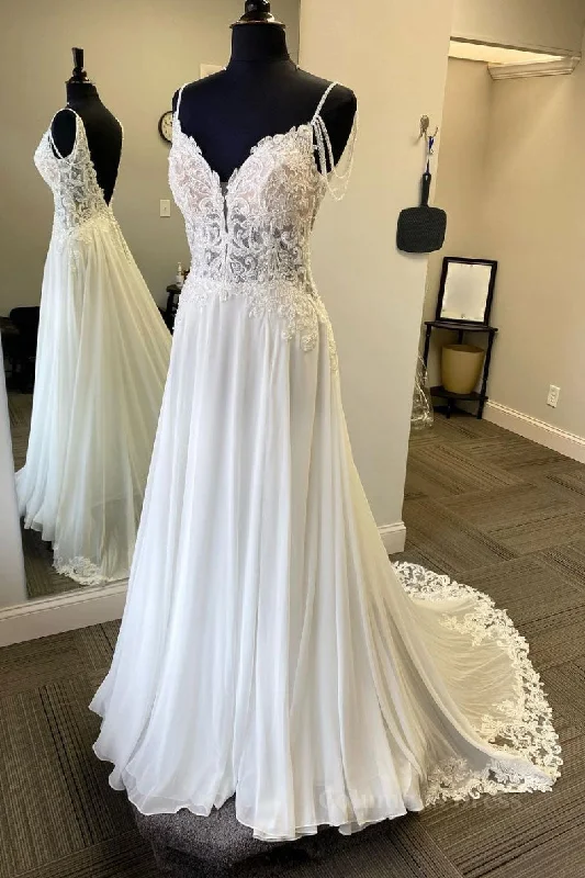 Year-End Sale White v neck chiffon lace long Corset Prom dress, white evening dress outfit Year-End Sale White v neck chiffon lace long Corset Prom dress, white evening dress outfit