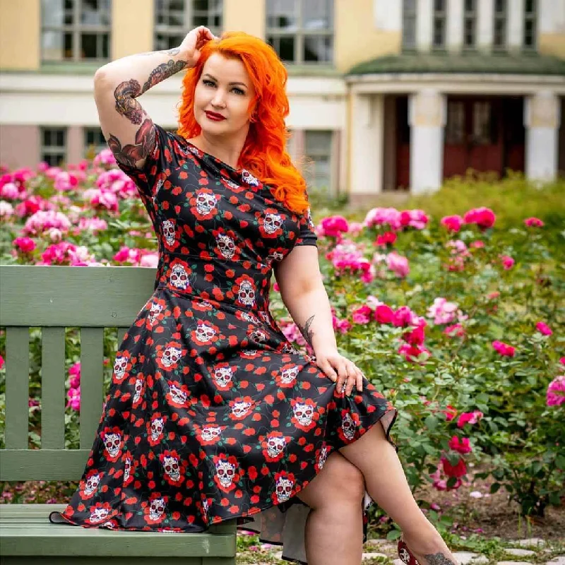 The Best Prices Dolly and Dotty Darlene 50s Dress - Skull & Roses