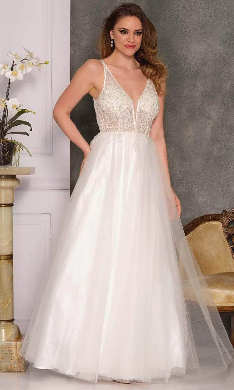 Fantastic Offers Dave & Johnny Bridal A10347 - Keyhole Back Bridal Gown