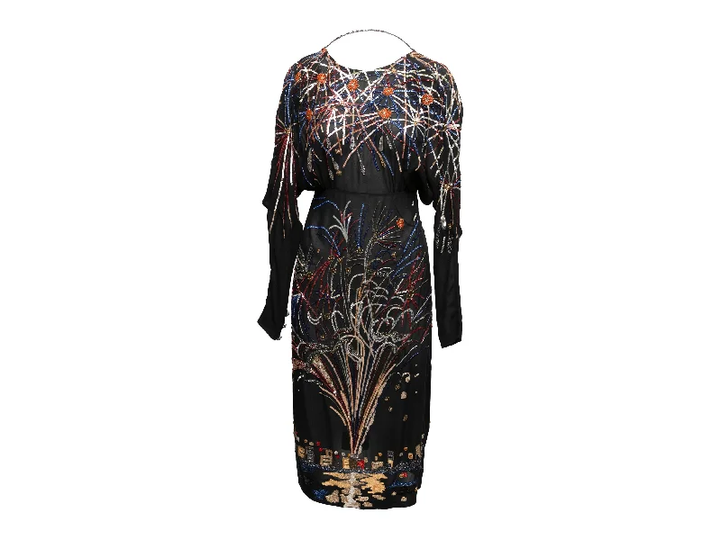 Savings Bonanza Vintage Black & Multicolor Karl Lagerfeld Spring/Summer 1985 Haute Couture Dress Size US S Savings Bonanza Vintage Black & Multicolor Karl Lagerfeld Spring/Summer 1985 Haute Couture Dress Size US S