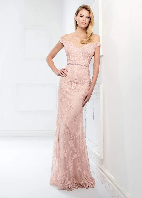 Crazy Deals Montage by Mon Cheri - 218917 Allover Lace Off-Shoulder Trumpet Dress