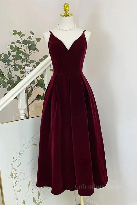 Best Deals A Line V Neck Burgundy Black Tea Length Corset Prom Dresses, Short Black Wine Red Corset Formal Corset Homecoming Dresses outfit Best Deals A Line V Neck Burgundy Black Tea Length Corset Prom Dresses, Short Black Wine Red Corset Formal Corset Homecoming Dresses outfit