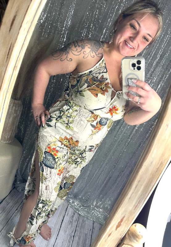 Special Price White Floral Pants Romper