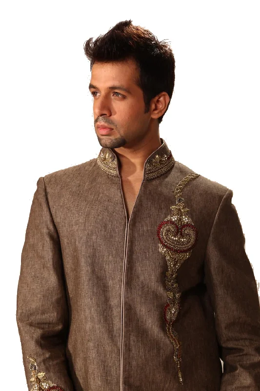 New Deals Linen Fabric Indowestern Sherwani for Men