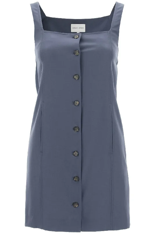 Hurry In Loulou Studio buttoned pinafore dress