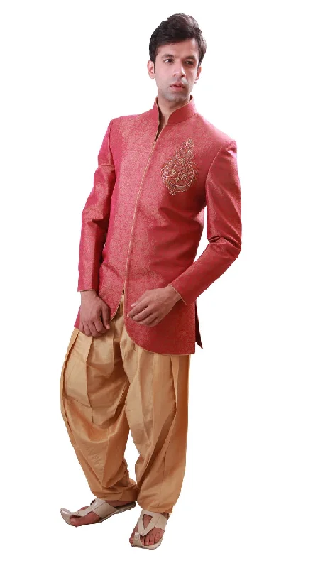 Daily Specials Oriental Fuschia Indian Wedding Beautiful Indo-Western Sherwani for Men