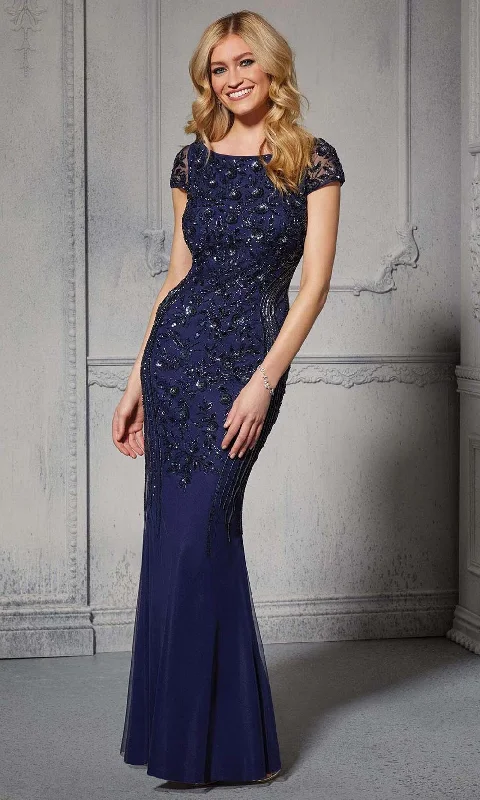 Quick Sale MGNY By Mori Lee - 72405 Floral Beaded Trumpet Full Dress