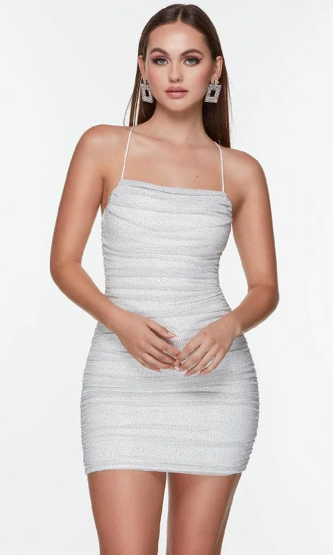 Today's Special Alyce Paris 4570 - Beaded Ruched Sheath Cocktail Dress