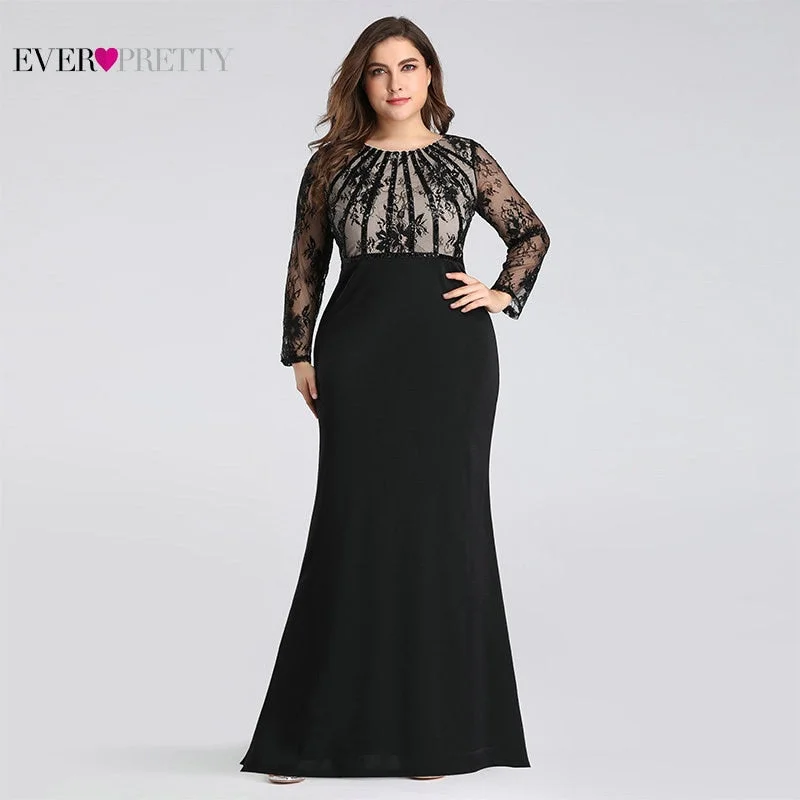 New Markdowns Plus Size Evening Pretty Elegant Mermaid Lace Dress