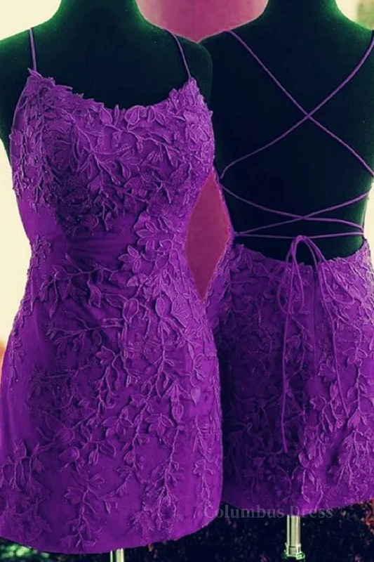 Midnight Madness Mermaid Backless Purple Lace Corset Prom Dresses, Mermaid Purple Corset Homecoming Dresses, Short Purple Lace Corset Formal Evening Dresses outfit Midnight Madness Mermaid Backless Purple Lace Corset Prom Dresses, Mermaid Purple Corset Homecoming Dresses, Short Purple Lace Corset Formal Evening Dresses outfit
