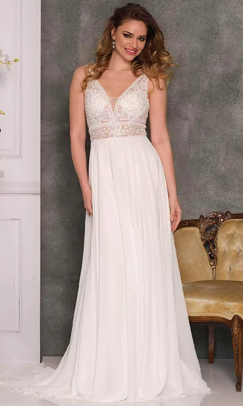 Today Only Dave & Johnny Bridal A10463 - Sheer Bodice Bridal Gown