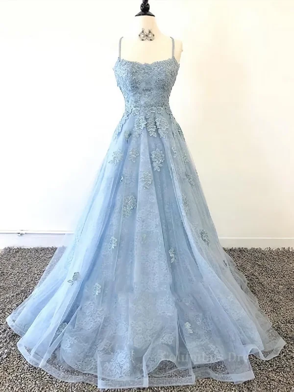 Inventory Reduction Scoop Neck Light Blue Backless Lace Corset Prom Dresses, Scoop Neck Blue Lace Corset Formal Evening Dresses outfit Inventory Reduction Scoop Neck Light Blue Backless Lace Corset Prom Dresses, Scoop Neck Blue Lace Corset Formal Evening Dresses outfit