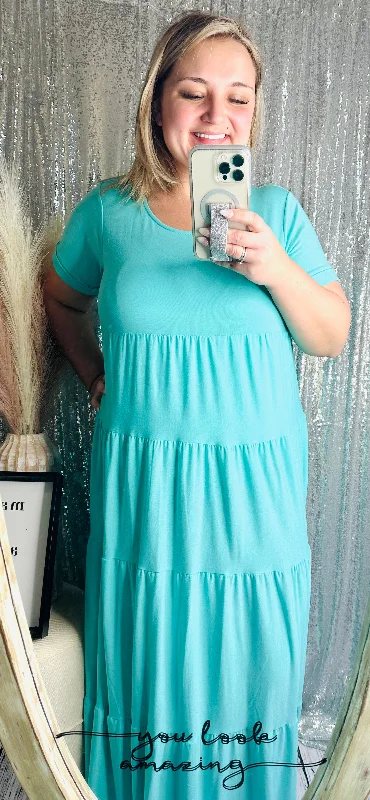 Seasonal Clearance 1 : Zenana - Teired Babydoll Flowy Maxi Dress
