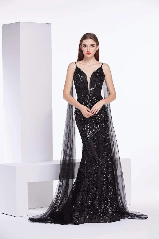 Bonus Savings J'Adore Dresses - J14032 Sequin Embellished Mermaid Evening Gown