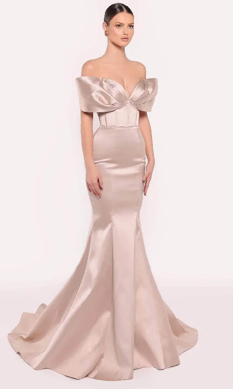 Referral Discount Tarik Ediz 98739 - Bow Corset Evening Gown