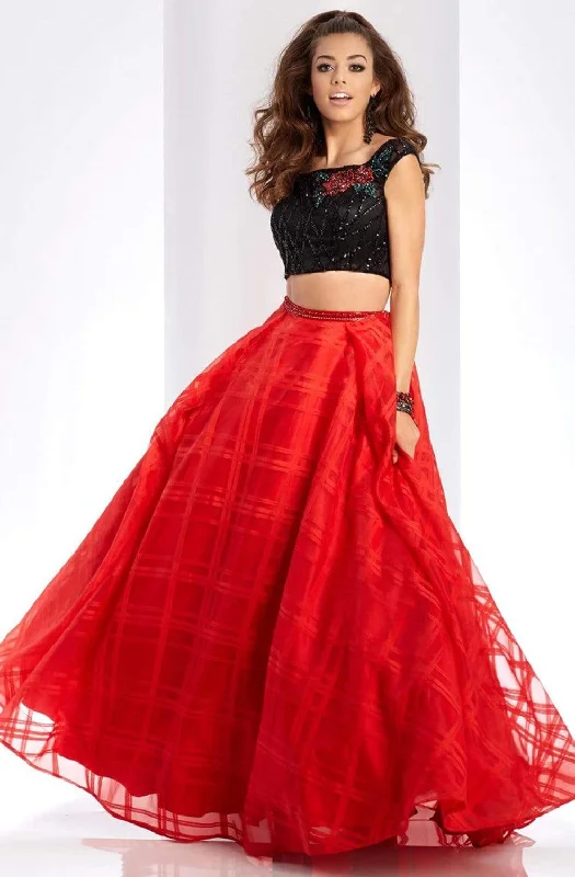 Special Discount Clarisse - 3580 Two Piece Plaid Contrast Prom Dress