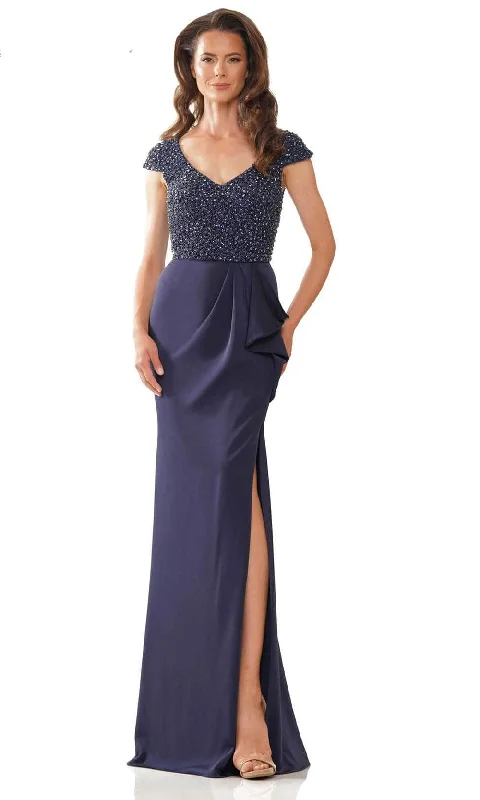 Limited Availability Rina Di Montella RD2779 - Beaded Cap Sleeve Evening Gown