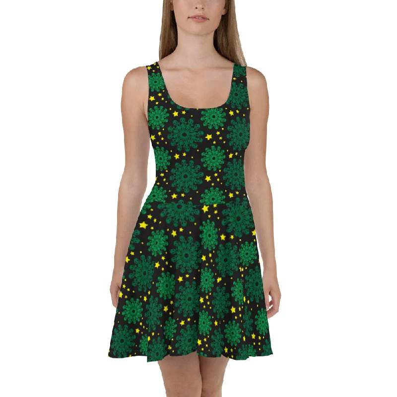Extra Savings Alien Patterned Skater Dress