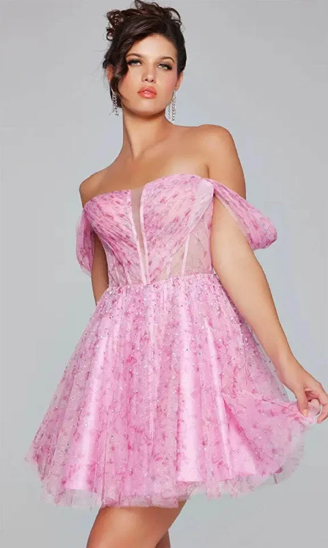 Fantastic Deals Jovani 38000 - Off-Shoulder Corset Bodice Cocktail Dress