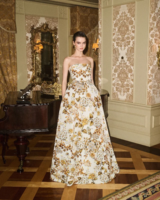Major Savings Sabrina Gown Metallum Ivory
