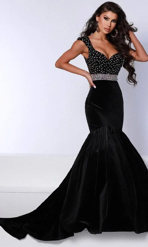Now or Never Johnathan Kayne 2724 - Beaded Velvet Mermaid Gown