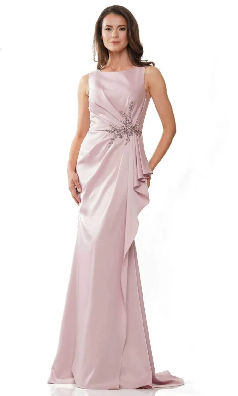 Deep Discounts Marsoni by Colors MV1233 - Scoop Ruffled Cascade Formal Gown