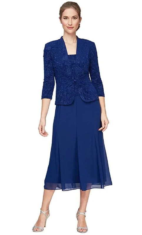 Savings Galore Alex Evenings 125256 - Glittered Three-Piece Set Modest Dress