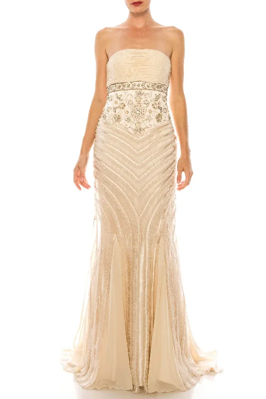 Big Discounts Sue Wong - Strapless Ruffle Trim Mermaid Gown N0230
