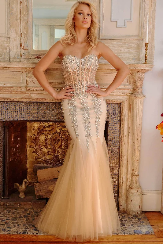 Big Savings Jovani 5908 Strapless Sweetheart Corset Bodice Junior Prom Mermaid Gown