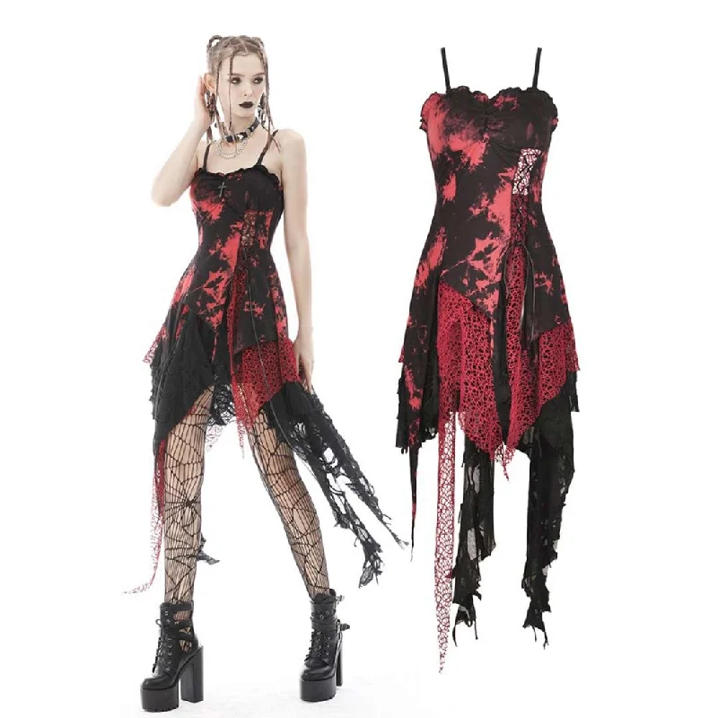 Weekend Special Punk Rock Net Dye Strap Dress