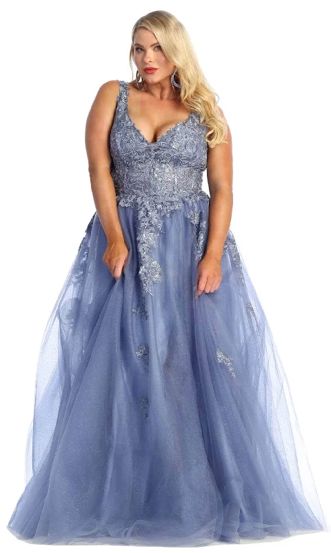 Act Now May Queen RQ7949 - Floral Embroidered Bodice Gown