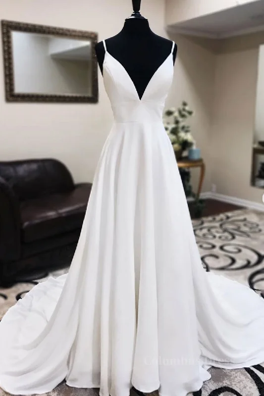 Deal Explosion White v neck chiffon long Corset Prom dress, white lace evening dress outfit Deal Explosion White v neck chiffon long Corset Prom dress, white lace evening dress outfit