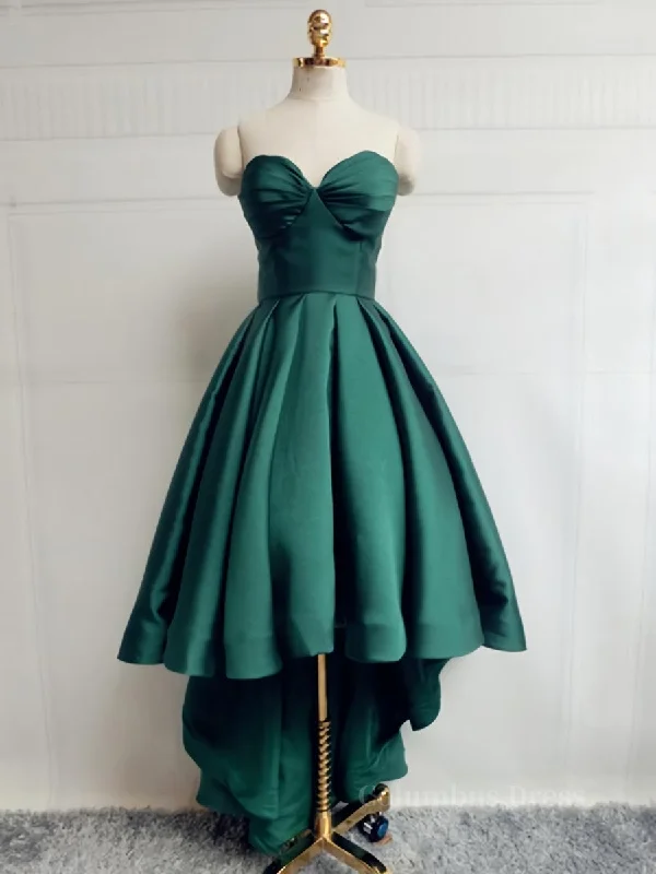 Can't Miss Emerald Green High Low Satin Corset Prom Dresses, Emerald Green High Low Corset Formal Graduation Dresses outfit Can't Miss Emerald Green High Low Satin Corset Prom Dresses, Emerald Green High Low Corset Formal Graduation Dresses outfit